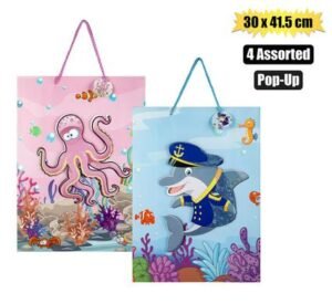 Gift-bag kids lrg 30x41.5cm pop up