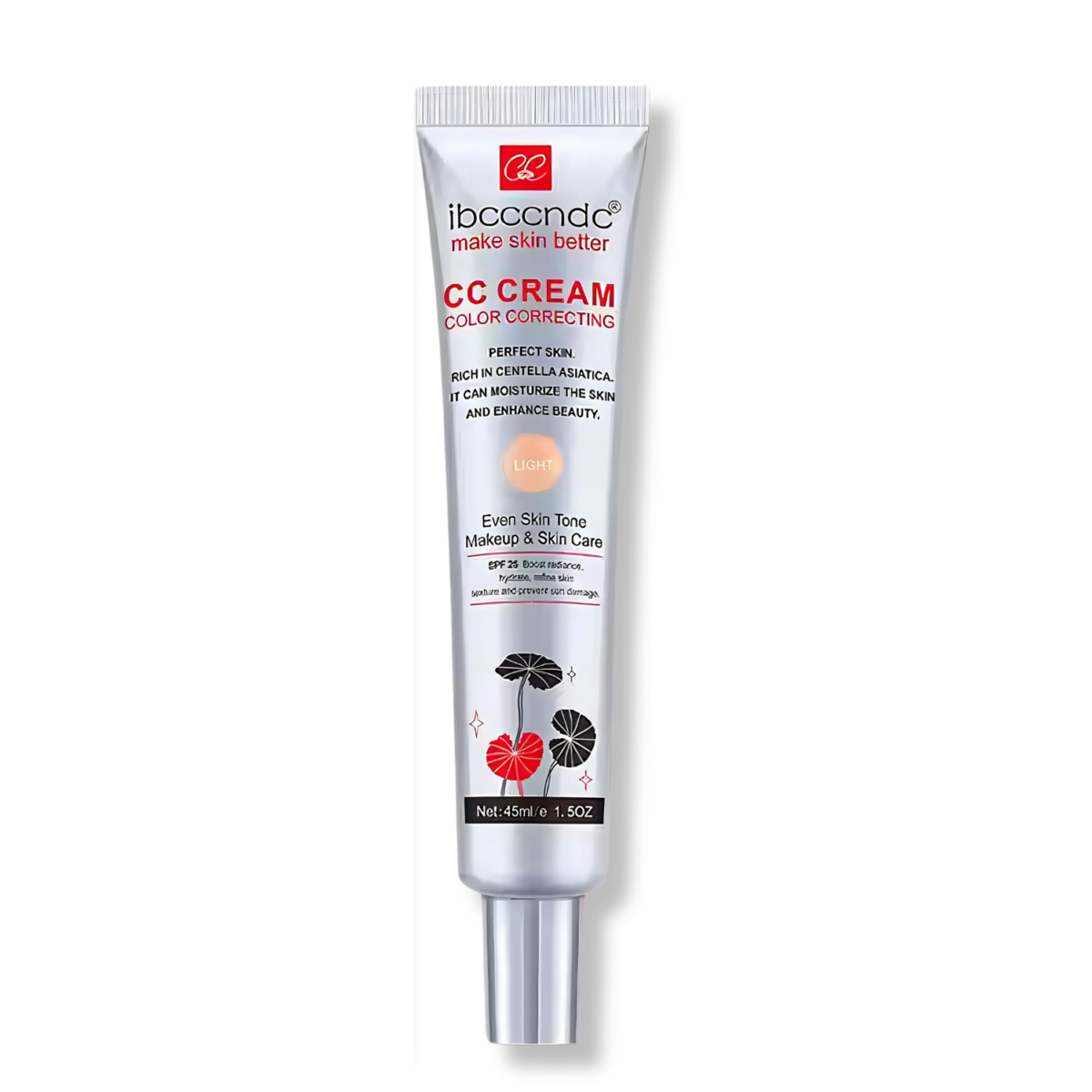 Color Correcting CC Cream for Uneven Skin Tone: SPF 25 Light 45ml Primer - Image 2