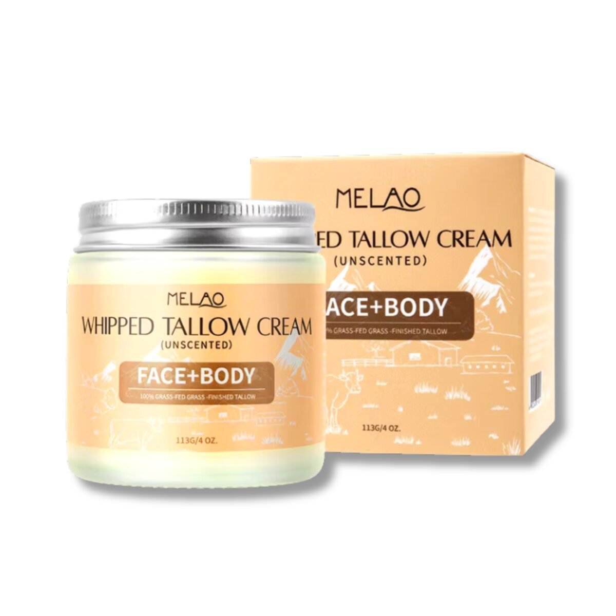 Organic Tallow Cream for Skin Hydration & Nourishment | Face, Body Cream - Unscented