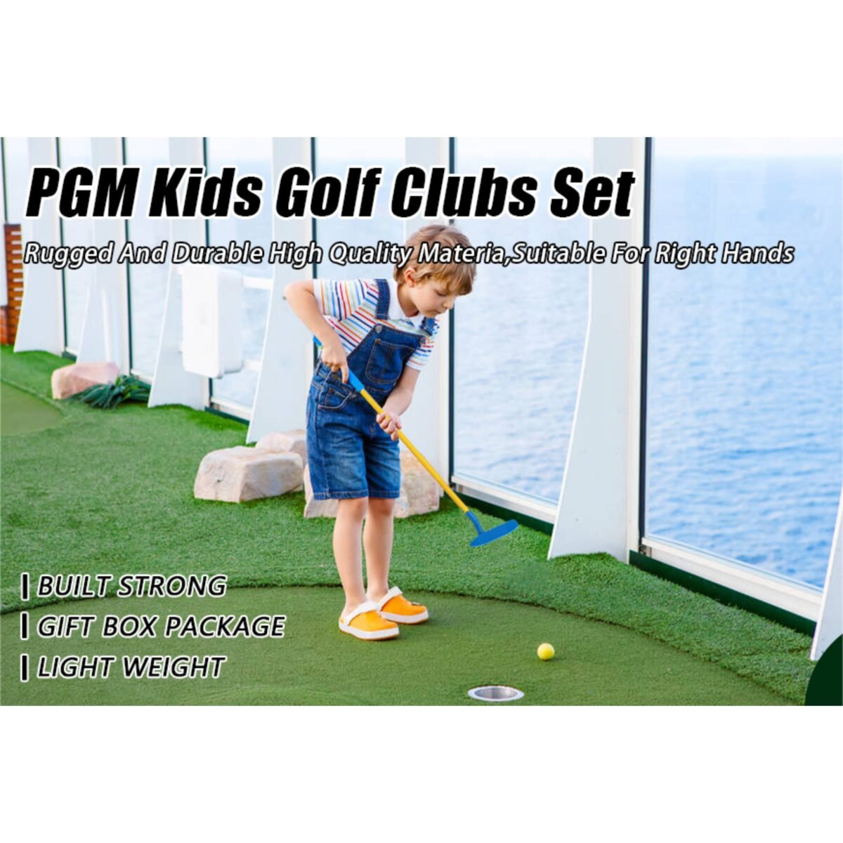 Junior Golf Club Set - Woods, Iron, Putter, Balls & Bag - Red - Image 6