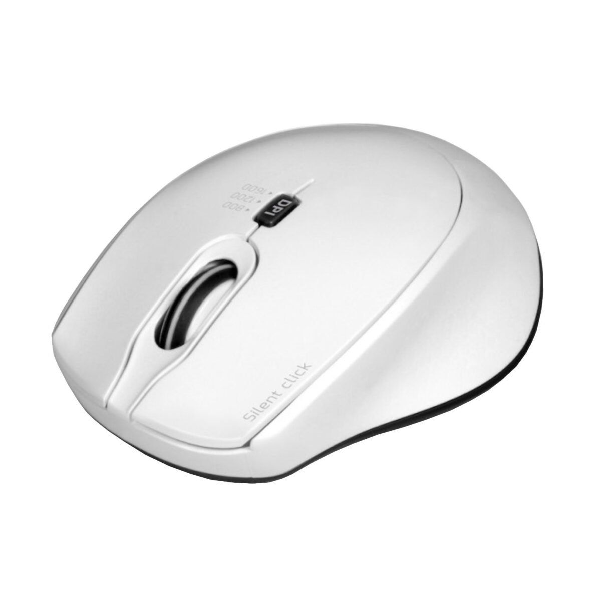 Port Connect Silent 1600DPI 3 Button Wireless Mouse - White - Image 2